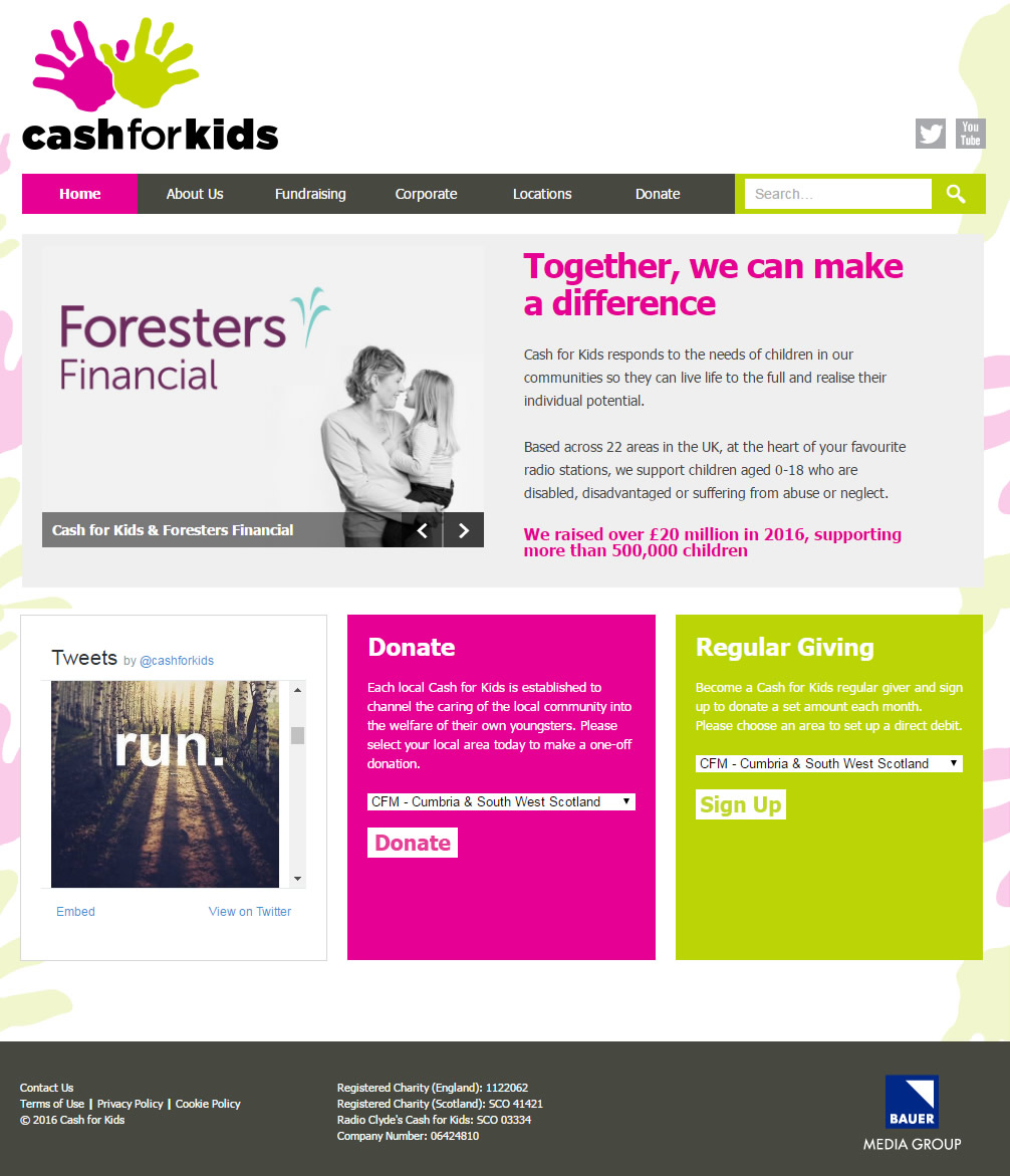 Cash 4 Kids Website